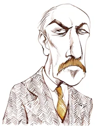 Charles Widor, compositor, organista y profesor francés, caricatura